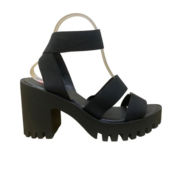 Unionbay Women’s Black Strap Chunky Platform Lug Sole Lucca Sandals Size 7M - Picture 1 of 10